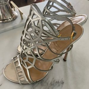 Sergio Rossi Leather Puzzle Cage Pump